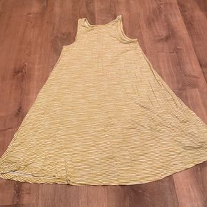 Old Navy mustard Yellow striped swing dress
